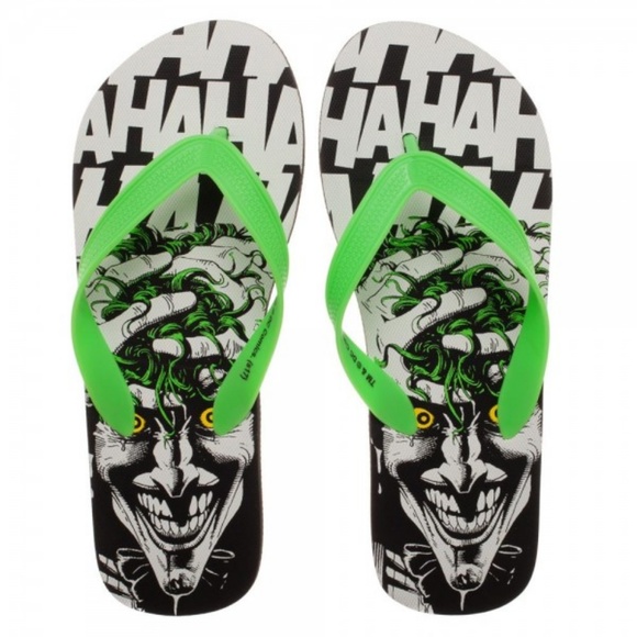 Small - Joker Laughing HAHA Flip Flops Unisex Shoe - Picture 1 of 3